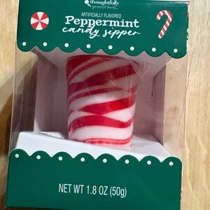 Peppermint Candy Sipper - Red and White
